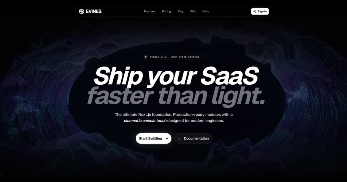 Evines - Next.js SaaS Starter kit