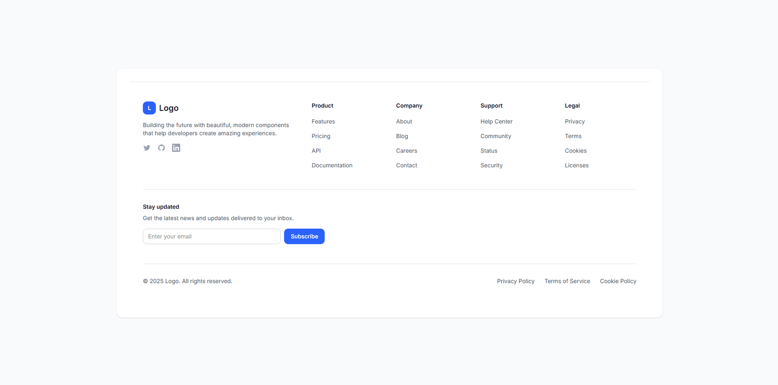 Simple Footer