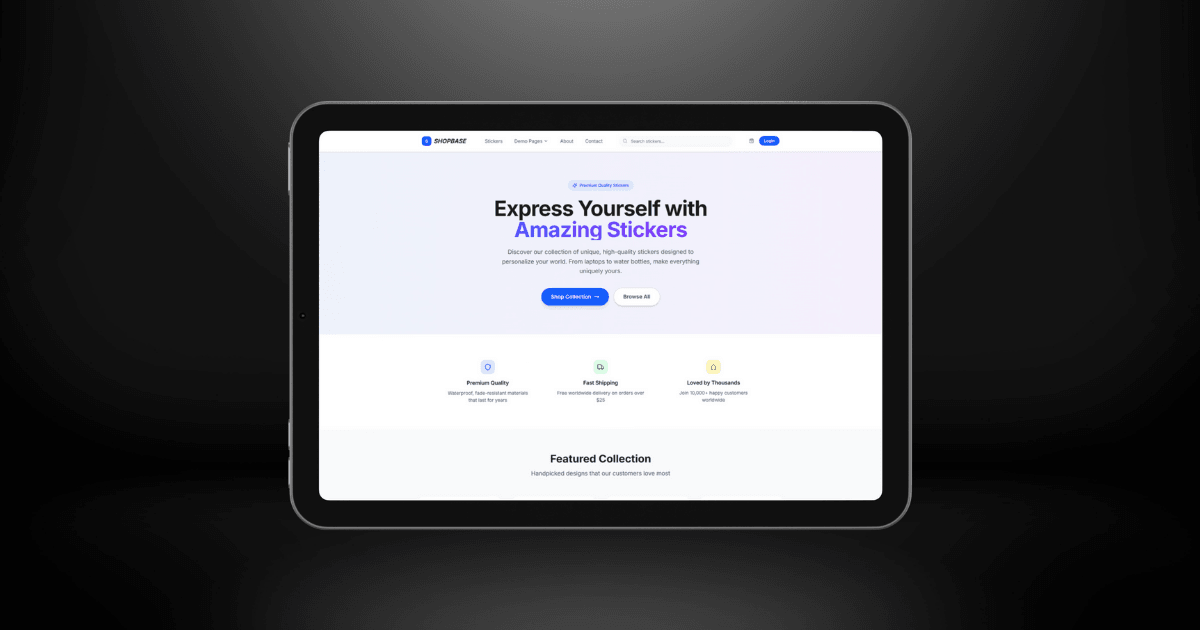 ShopBase - Next.js E-commerce Boilerplate main preview
