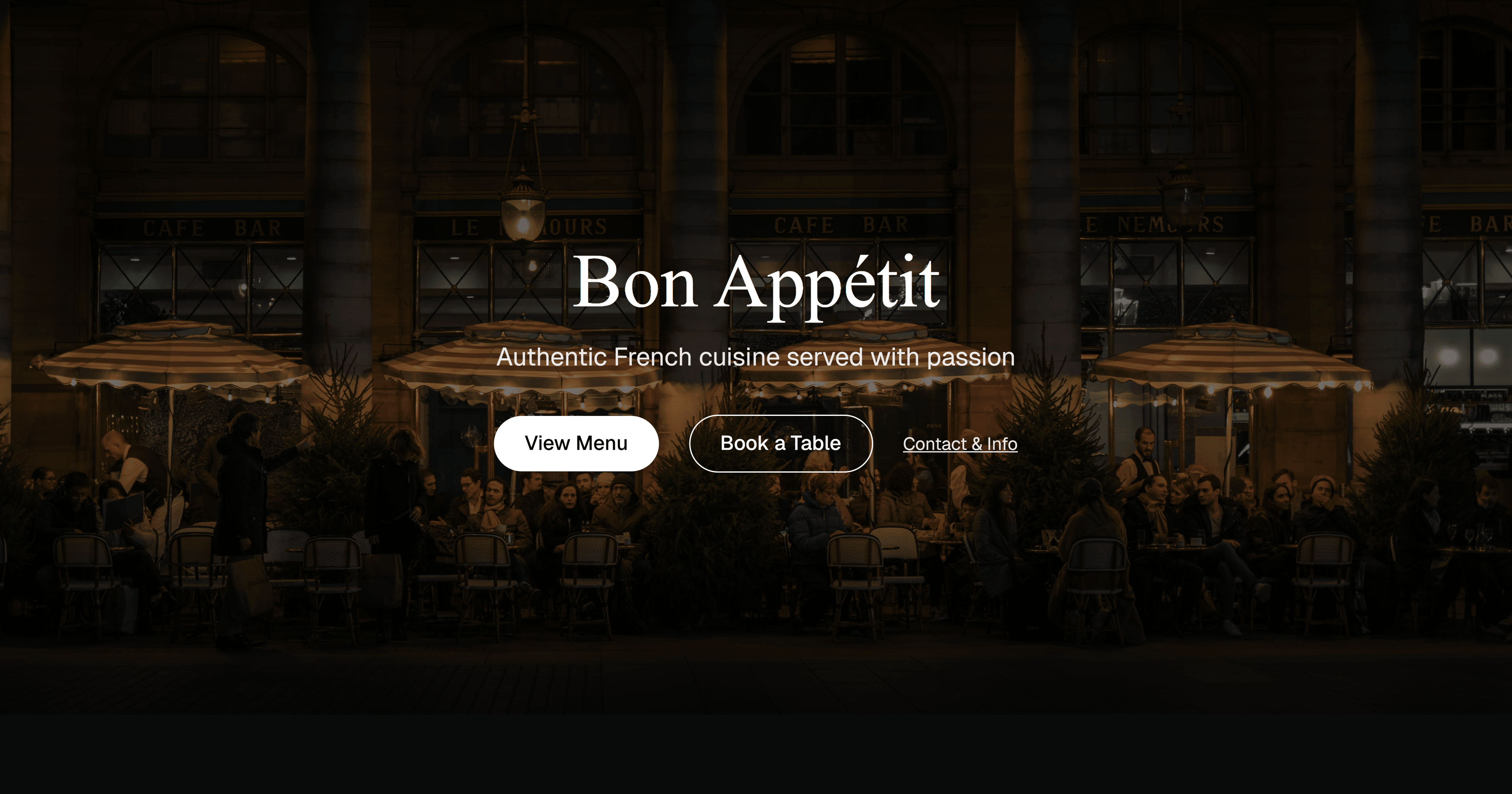 Next.js Tailwind CSS Restaurant Template main preview