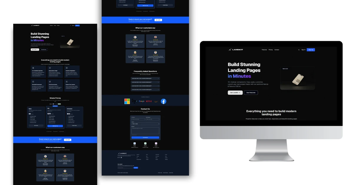 LandKit - Next.js Landing Page Starter Kit