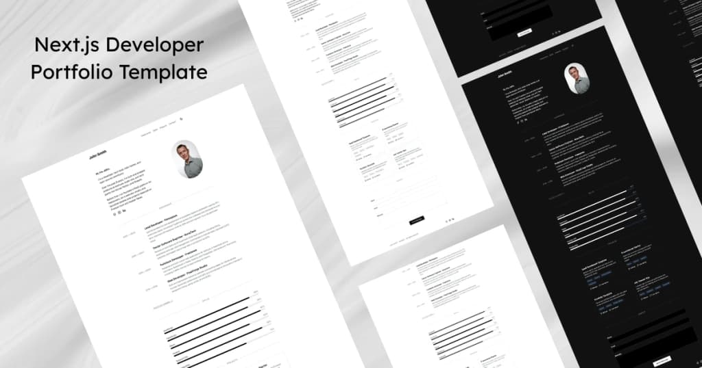 Next.js Tailwind CSS Developer Portfolio Template