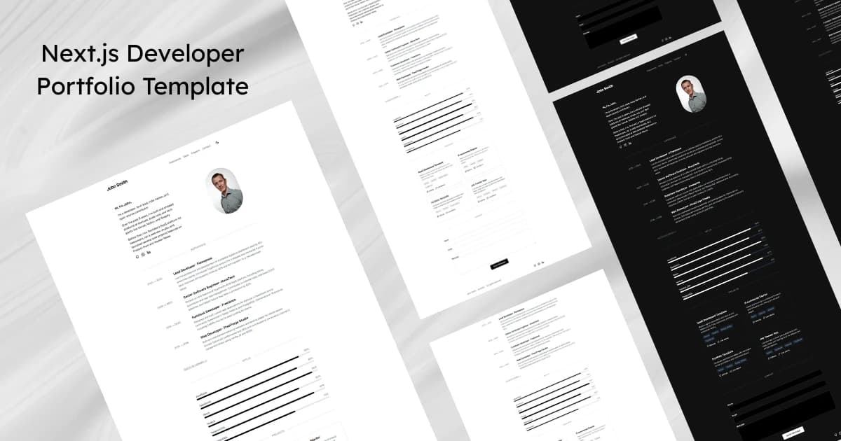 Next.js Tailwind CSS Developer Portfolio Template