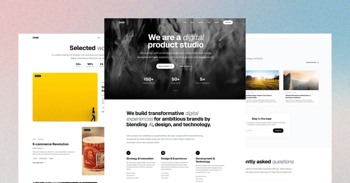 Orbit - Next.js Agency Template