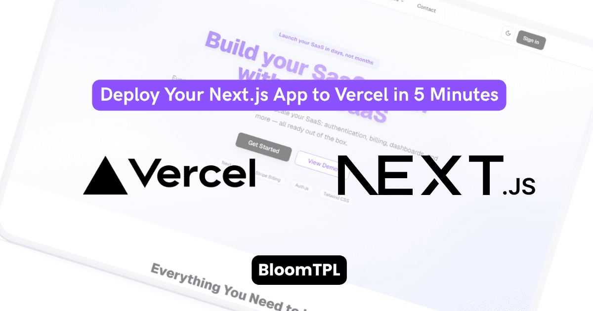How to Deploy Next.js Apps to Vercel in 5 Minutes