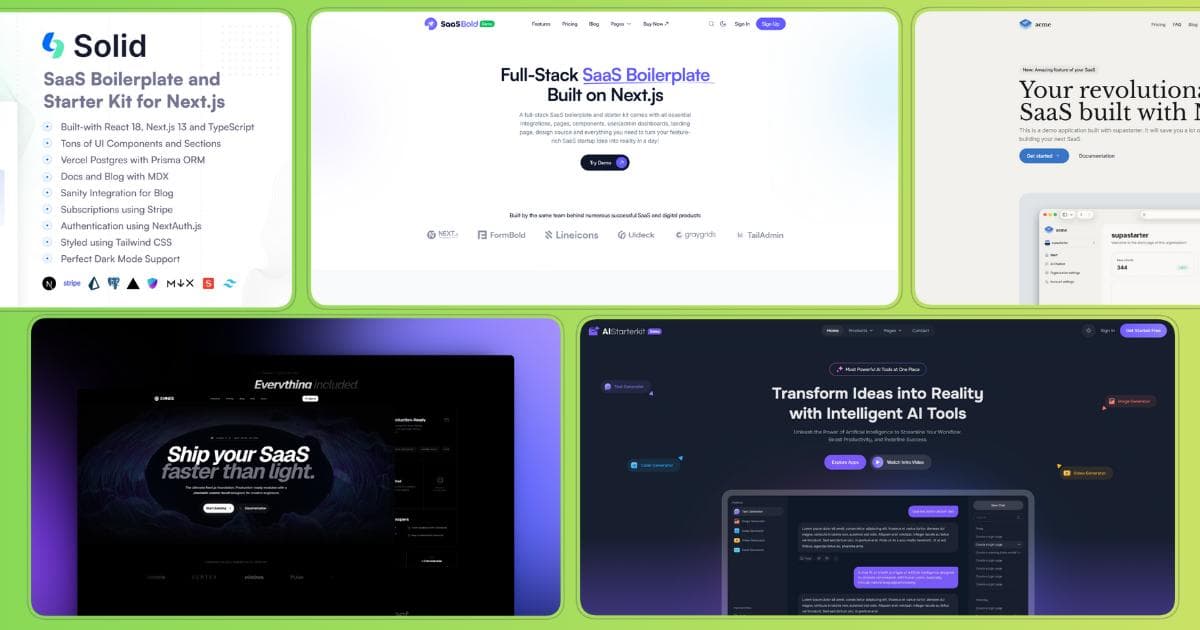 Top 5 Next.js SaaS Starter Kits 2026