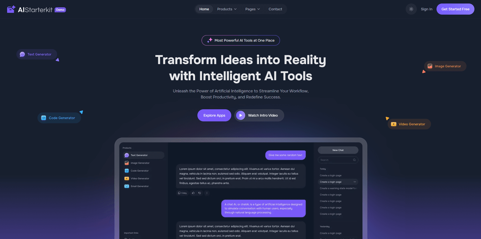 AIStarterKit – Next.js with Built-In AI Integrations